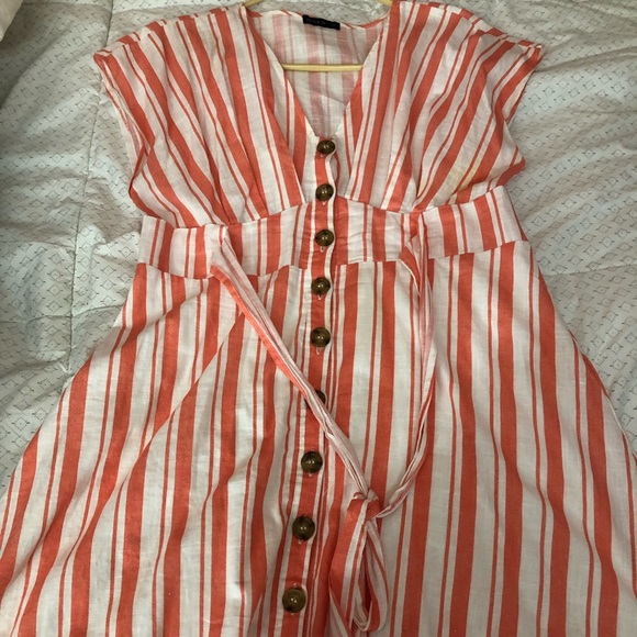 STRIPED FLARE DRESS - Picture 1 of 2